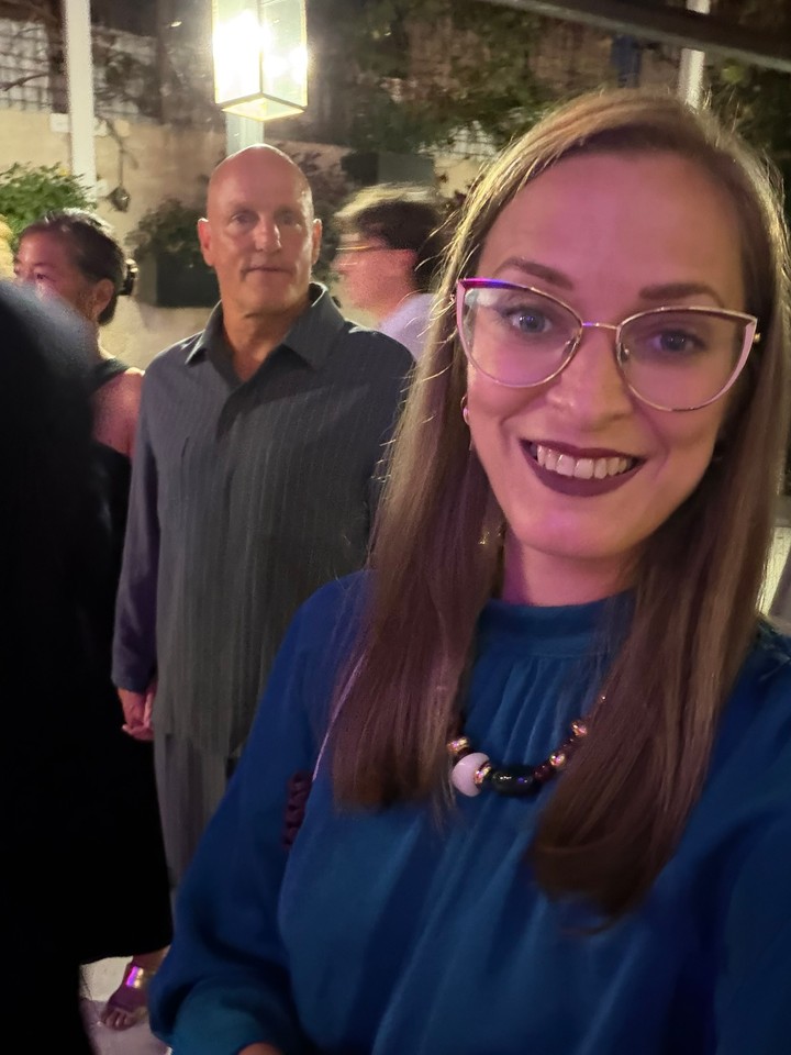 Woody Harrelson a Lenka Filipová